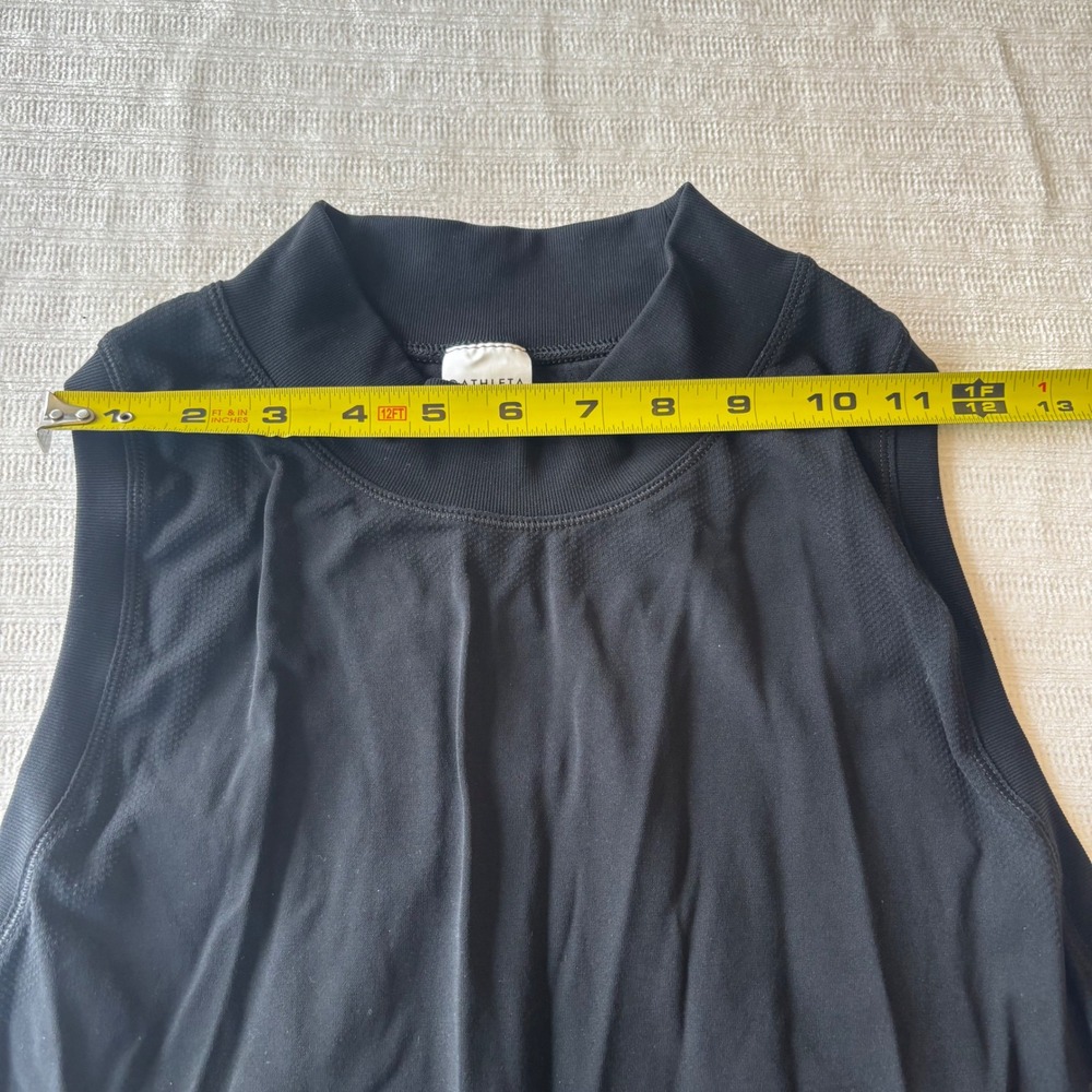 Athleta Momentum Seamless Mock Neck Tank Top Black XL Racerback Training Vest - Picture 7 of 9